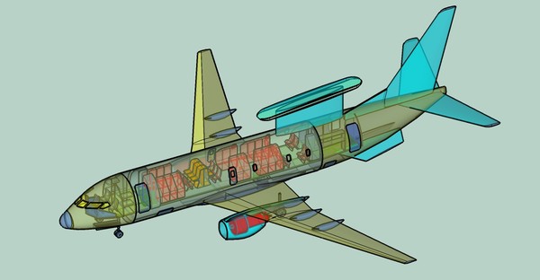 3d wedgetail aew aircraft model - Wedgetail AEW/Recon Aircraft Assembly Model by RodgerSaintJohn